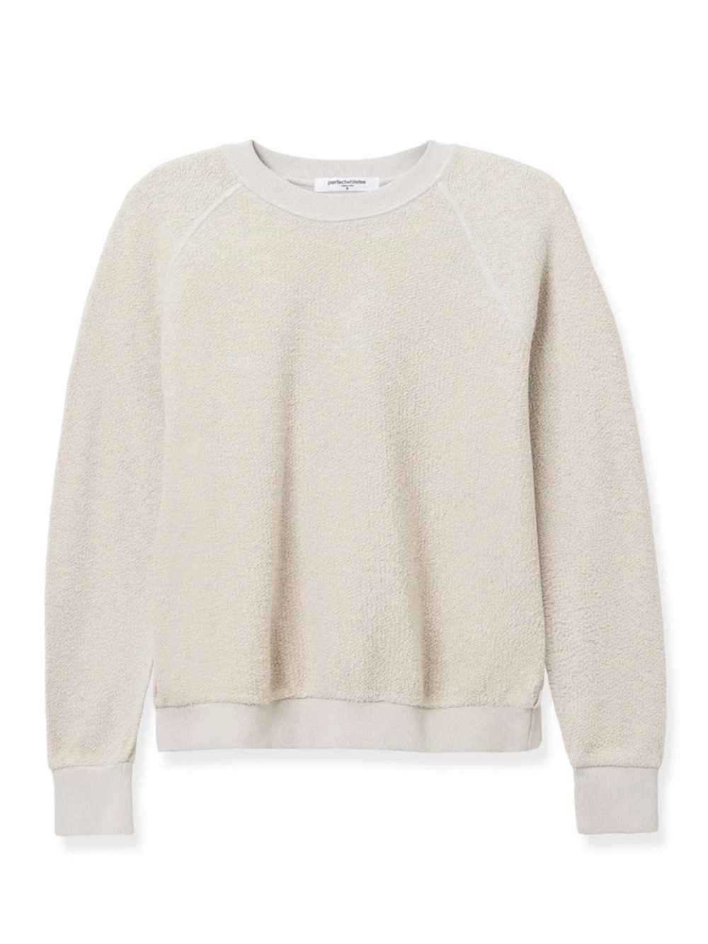 PERFECTWHITETEE CREAM ZIGGY INSIDE OUT COTTON FLEECE CREWNECK SWEATSHIRT ✨